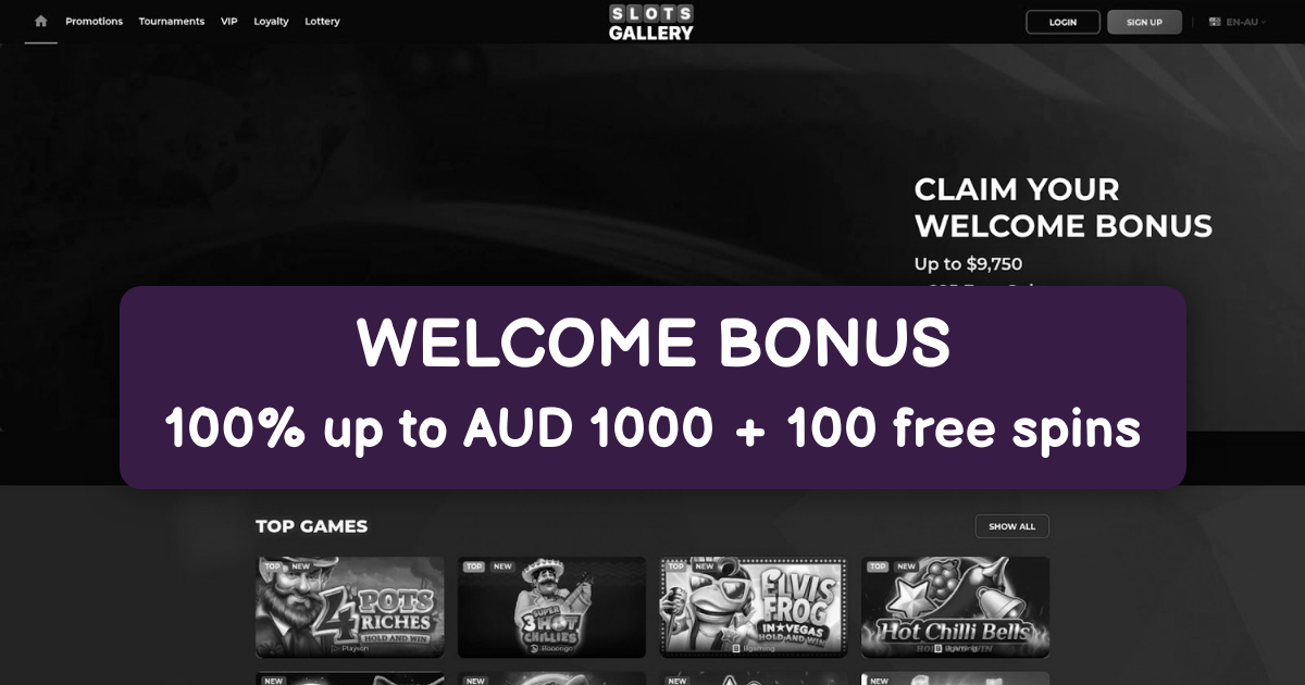 Slots Gallery Casino welcome bonus